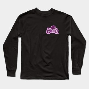 Because Geek Logo Purple - Pocket Area Long Sleeve T-Shirt